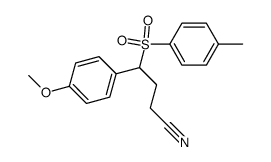 4-(4-methoxyphenyl)-4-tosylbutanenitrile Structure