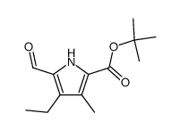 t-butyl 3-ethyl-2-formyl-4-methylpyrrole-5-carboxylate结构式