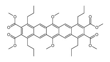 6,13-dimethoxy-1,4,8,11-tetrapropyl-2,3,9,10-tetrakis(methoxycarbonyl)pentacene Structure