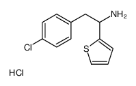 2-(4-chlorophenyl)-1-thiophen-2-ylethanamine,hydrochloride结构式