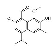 2,7-dihydroxy-8-methoxy-6-methyl-4-propan-2-ylnaphthalene-1-carbaldehyde结构式