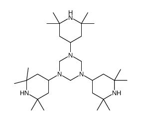hexahydro-1,3,5-tris(2,2,6,6-tetramethyl-4-piperidyl)-1,3,5-triazine structure