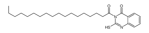 3-octadecanoyl-2-sulfanylidene-1H-quinazolin-4-one结构式