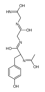 (2S)-2-acetamido-N-[2-[(2-amino-2-oxoethyl)amino]-2-oxoethyl]-3-(4-hydroxyphenyl)propanamide结构式