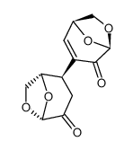 .beta.-D-erythro-Hexopyranos-2-ulose, 1,6-anhydro-3,4-dideoxy-4-(4-oxo-6,8-dioxabicyclo3.2.1oct-2-en-3-yl)-, (1S-cis)-结构式