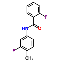 2-Fluoro-N-(3-fluoro-4-methylphenyl)benzamide结构式