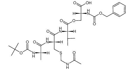 (Z)-D-Ser[N-Boc-L-Ala-L-Cys(Acm)-L-Val]-OH structure