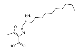 2-[(1R)-1-aminoundecyl]-5-methyl-1,3-oxazole-4-carboxylic acid Structure