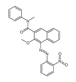 1-(2-nitrophenylazo)-2-methoxy-3-naphtho-N-methylanilide结构式
