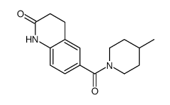 6-(4-methylpiperidine-1-carbonyl)-3,4-dihydro-1H-quinolin-2-one结构式