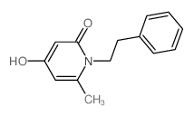 2(1H)-Pyridinone,4-hydroxy-6-methyl-1-(2-phenylethyl)-结构式