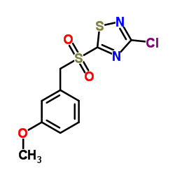 3-CHLORO-5-(3-METHOXYBENZYLSULFONYL)-1,2,4-THIADIAZOLE结构式
