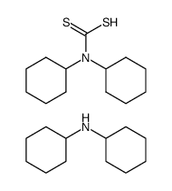 dicyclohexylammonium dicyclohexyldithiocarbamate Structure