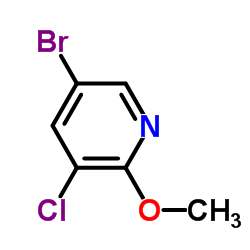 5-Bromo-3-chloro-2-methoxypyridine structure