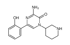 3-amino-5-(2-hydroxyphenyl)-1-piperidin-3-ylpyrazin-2-one结构式