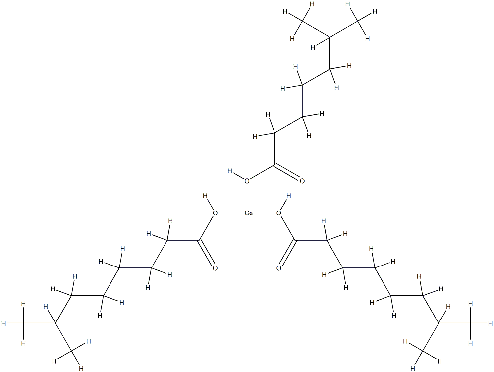 bis(isononanoato-O)(isooctanoato-O)cerium structure