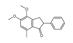 4,5-dimethoxy-7-methyl-2-phenyl-2,3-dihydroinden-1-one Structure