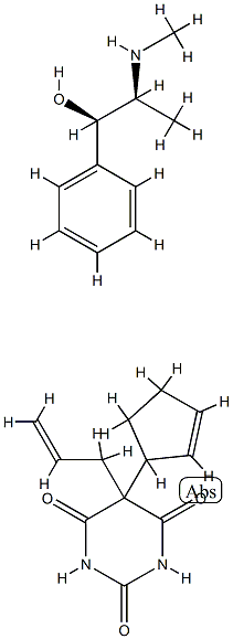 5-allyl-5-(2-cyclopenten-1-yl)barbituric acid, compound with [R-(R*,S*)]-α-[1-(methylamino)ethyl]benzenemethanol (1:1) Structure