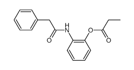 1-(2-phenyl-acetylamino)-2-propionyloxy-benzene Structure