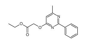 Acetic acid, 2-[(6-methyl-2-phenyl-4-pyrimidinyl)oxy]-, ethyl ester Structure