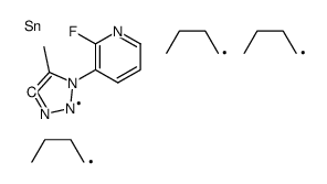 tributyl-[1-(2-fluoropyridin-3-yl)-5-methyltriazol-4-yl]stannane Structure
