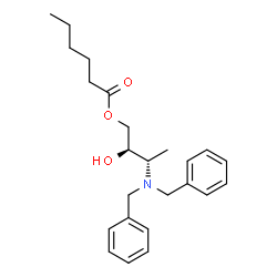 HEXANOIC ACID (2R,3S)-3-DIBENZYLAMINO-2-HYDROXYBUTYL ESTER结构式