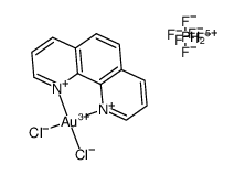 [Au(1,10-phenanthroline)Cl2](PF6) Structure