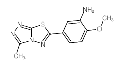 2-METHOXY-5-(3-METHYL[1,2,4]TRIAZOLO[3,4-B][1,3,4]THIADIAZOL-6-YL)-ANILINE structure