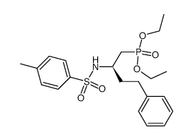 [(R)-4-Phenyl-2-(toluene-4-sulfonylamino)-butyl]-phosphonic acid diethyl ester结构式