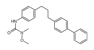 1-methoxy-1-methyl-3-[4-[3-(4-phenylphenyl)propyl]phenyl]urea Structure