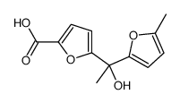 5-[1-hydroxy-1-(5-methylfuran-2-yl)ethyl]furan-2-carboxylic acid Structure