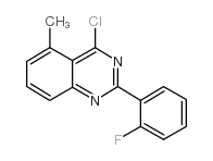 4-氯-2-(2-氟苯基)-5-甲基喹唑啉结构式