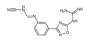 N-Cyano-N'-[3-(5-guanidino-1,2,4-oxadiazol-3-yl)-phenyl]-formamidine Structure