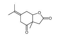 3a-methyl-6-propan-2-ylidene-7,7a-dihydro-3H-1-benzofuran-2,4-dione结构式