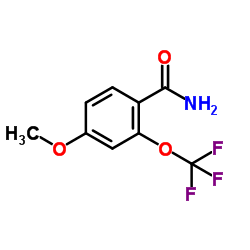 4-Methoxy-2-(trifluoromethoxy)benzamide结构式