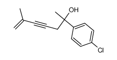 2-(4-Chloro-phenyl)-6-methyl-hept-6-en-4-yn-2-ol Structure