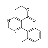 Ethyl 4-(2-methylphenyl)-5-pyrimidinecarboxylate Structure