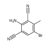 2-amino-5-bromo-4-methylbenzene-1,3-dicarbonitrile Structure