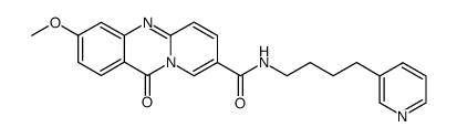 3-Methoxy-N-[4-(pyridin-3-yl)butyl]-11-oxo-11H-pyrido[2,1-b]quinazoline-8-carboxamide结构式