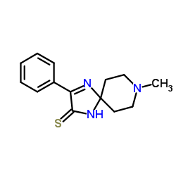 8-Methyl-3-phenyl-1,4,8-triazaspiro-[4.5]dec-3-ene-2-thione Structure