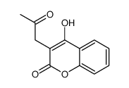 4-hydroxy-3-(2-oxopropyl)chromen-2-one结构式
