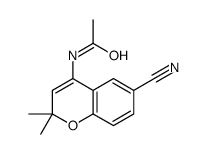 N-(6-cyano-2,2-dimethylchromen-4-yl)acetamide结构式