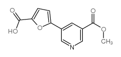 5-(5-(Methoxycarbonyl)pyridin-3-yl)-furan-2-carboxylic acid structure