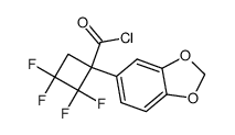 1-Benzo[1,3]dioxol-5-yl-2,2,3,3-tetrafluoro-cyclobutanecarbonyl chloride Structure
