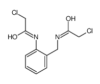 2-chloro-N-[[2-[(2-chloroacetyl)amino]phenyl]methyl]acetamide Structure