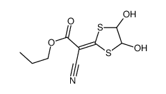 propyl 2-cyano-2-(4,5-dihydroxy-1,3-dithiolan-2-ylidene)acetate结构式