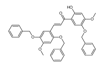 1-(5-Benzyloxy-2-hydroxy-4-methoxyphenyl)-3-(2,5-dibenzyloxy-4-methoxyphenyl)-2-propen-1-on结构式