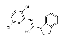 N-(2,5-dichlorophenyl)-2,3-dihydroindole-1-carboxamide结构式