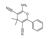 4H-Pyran-3,5-dicarbonitrile, 2-amino-4,4-dimethyl-6-phenyl结构式