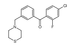 4-CHLORO-2-FLUORO-3'-THIOMORPHOLINOMETHYL BENZOPHENONE结构式